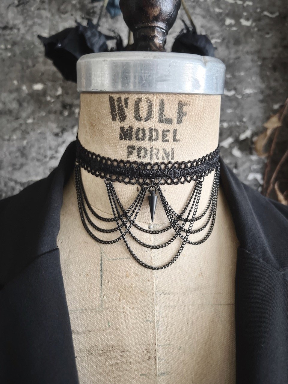Barbed Chain Choker Necklace — Our Widow